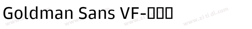 Goldman Sans VF字体转换